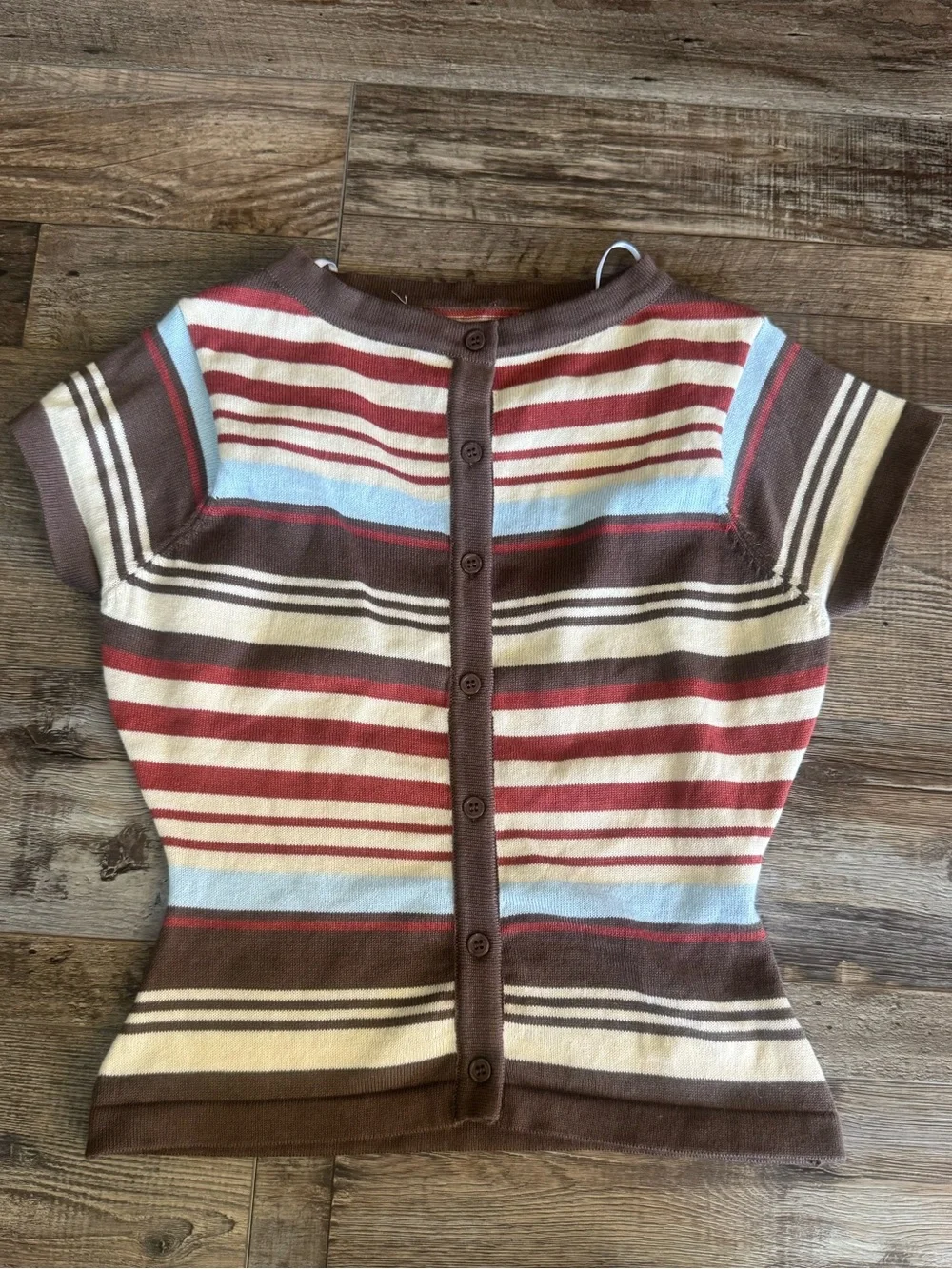 Norelai Short Sleeve Knit Top Multi Stripe from Princess Polly - Picture 2 of 4